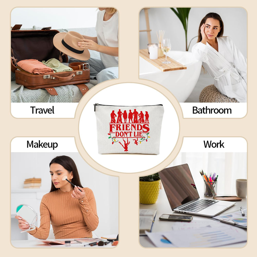 Repnalm Friends Makeup Bag – taille moyenne, compagnon idéal pour sac à main et valise.