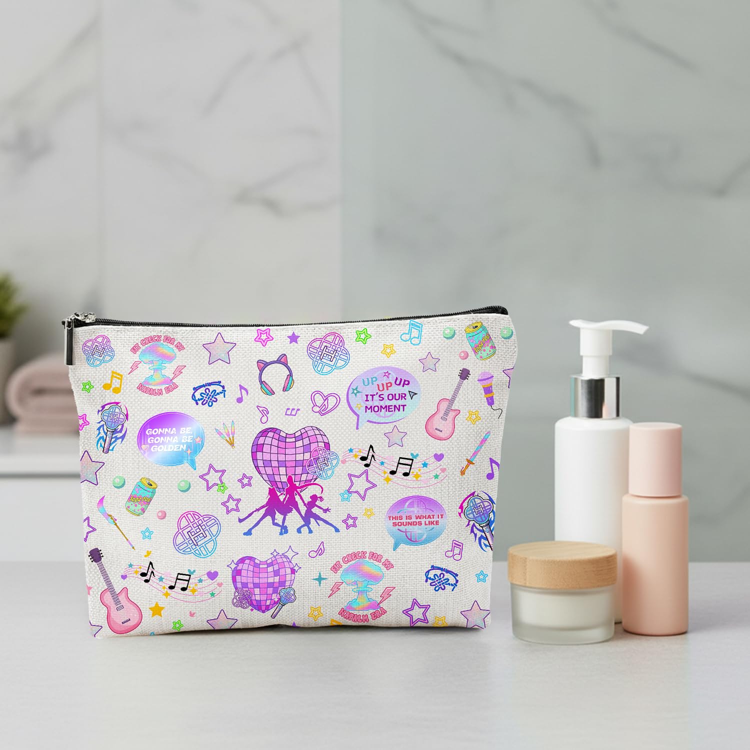 Repnalm-sac-maquillage-kpop-transport-efficace, compagnon idéal pour déplacements et sorties.