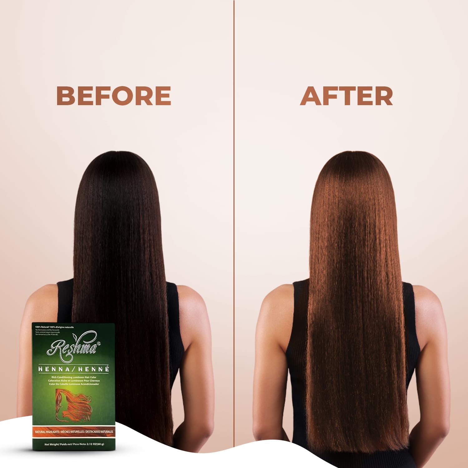 Reshma Beauty couverture gris visible avec couleur à base végétale