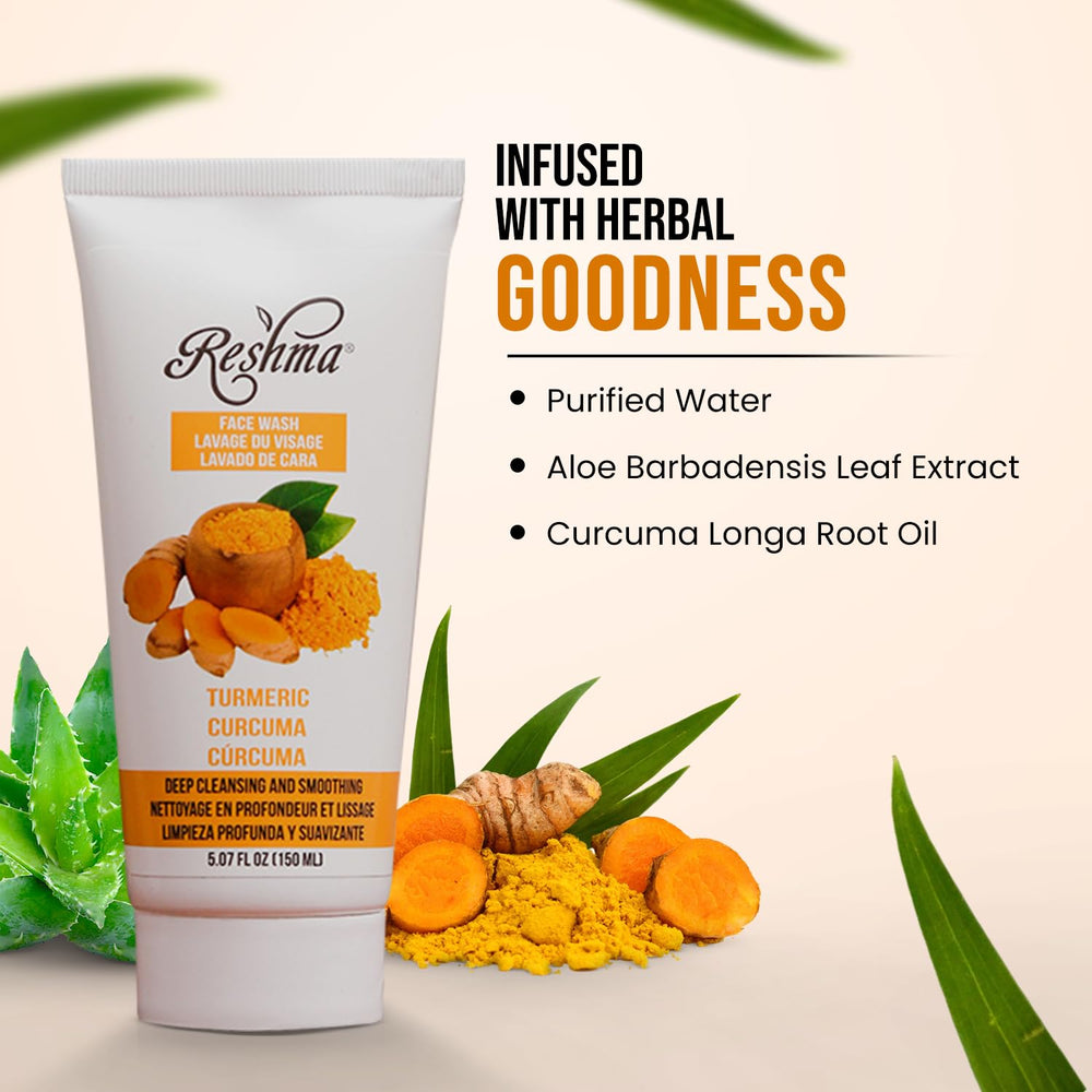 Reshma Beauty Nettoyant Visage Curcuma - Emballage sobre et éthique (non testé sur animaux).