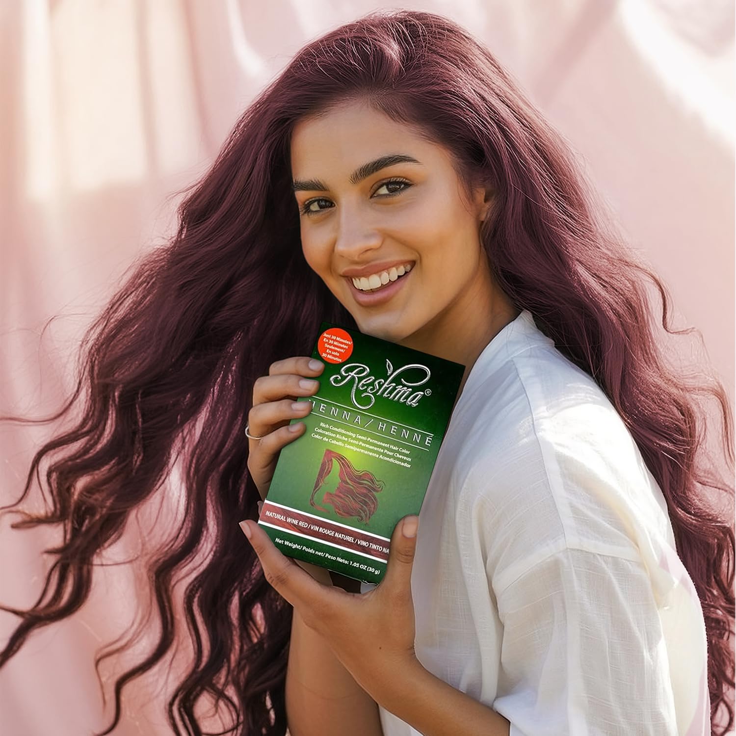 Notice Reshma Beauty – test cutané préalable recommandé pour éviter réactions.