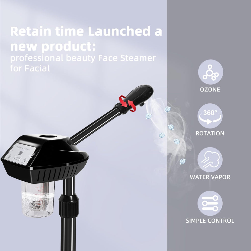 Retain Time vapeur visage hauteur reglable entre 91 et 130 cm.