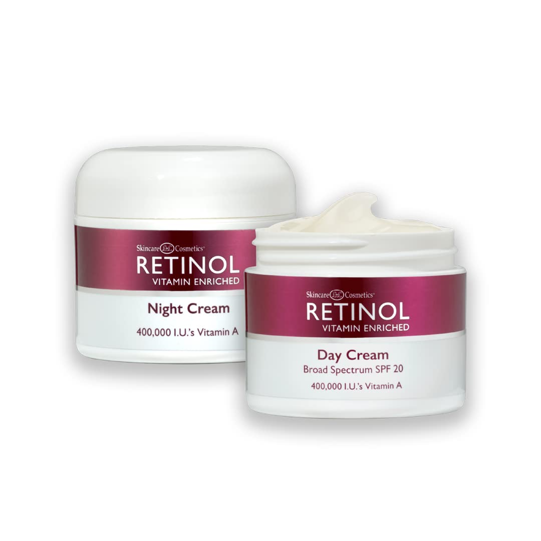Crème jour LIVAURA Retinol en flacon pompe, hydratation légère et protection UV20.