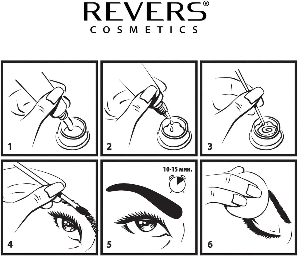 Résultat sourcils Revers: démonstration avant après utilisation.