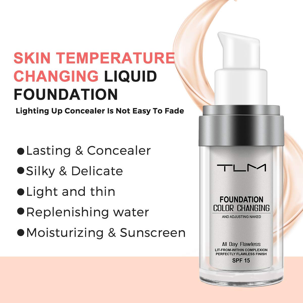 Reviglam TLM : texture légère après application sur peau.