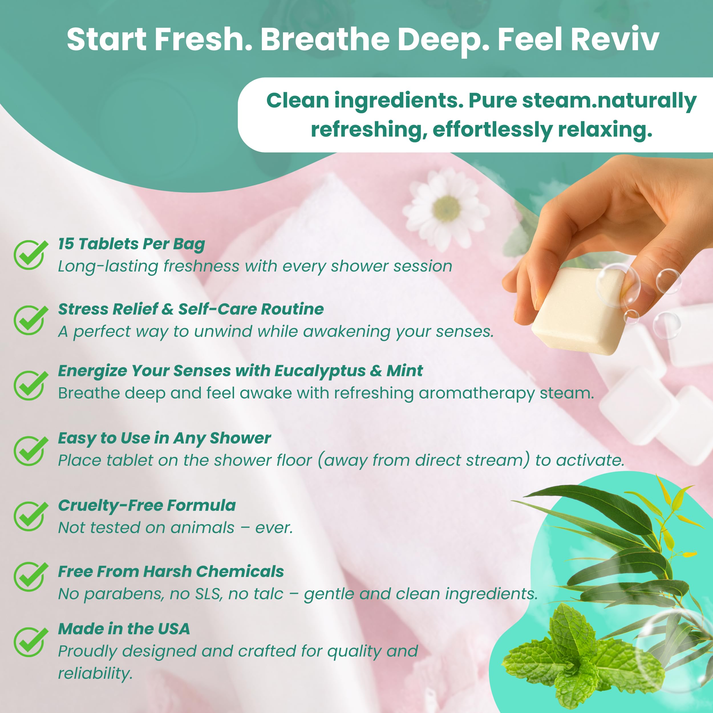 Relaxation REVIV, aide potentielle pour une respiration plus calme et un esprit clair.