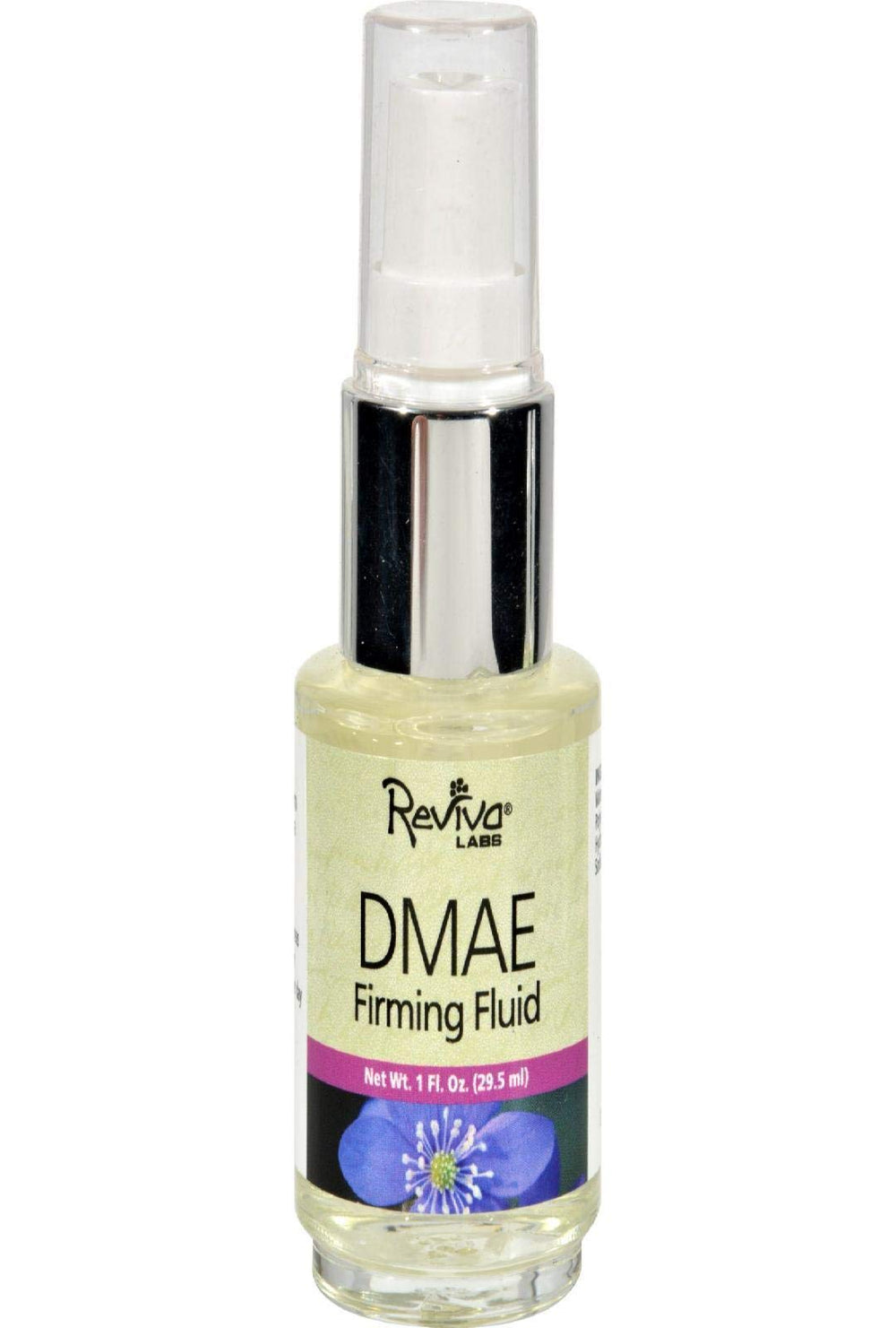 Applying Reviva DMAE Concentrate for visible firming benefits on skin.