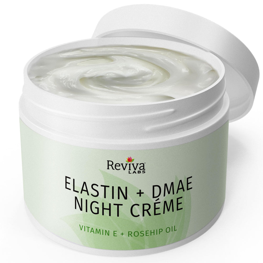 Reviva Labs Crème Nuit Elastine DMAE pour cou — soutien du contour.
