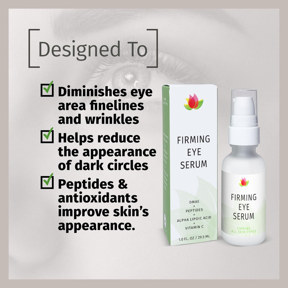 Reviva Labs Eye Serum texture swatch highlights silky application and quick absorption