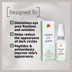 Reviva Labs Eye Serum texture swatch highlights silky application and quick absorption