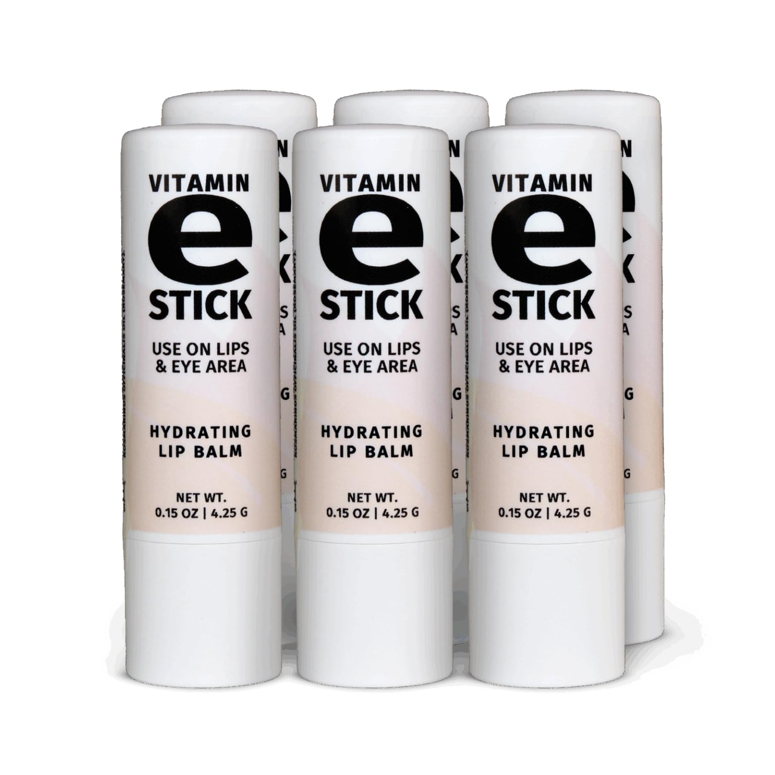 Boîte du pack Reviva Labs Vitamin E Stick, pratique et prête à l’emploi pour hydratation.