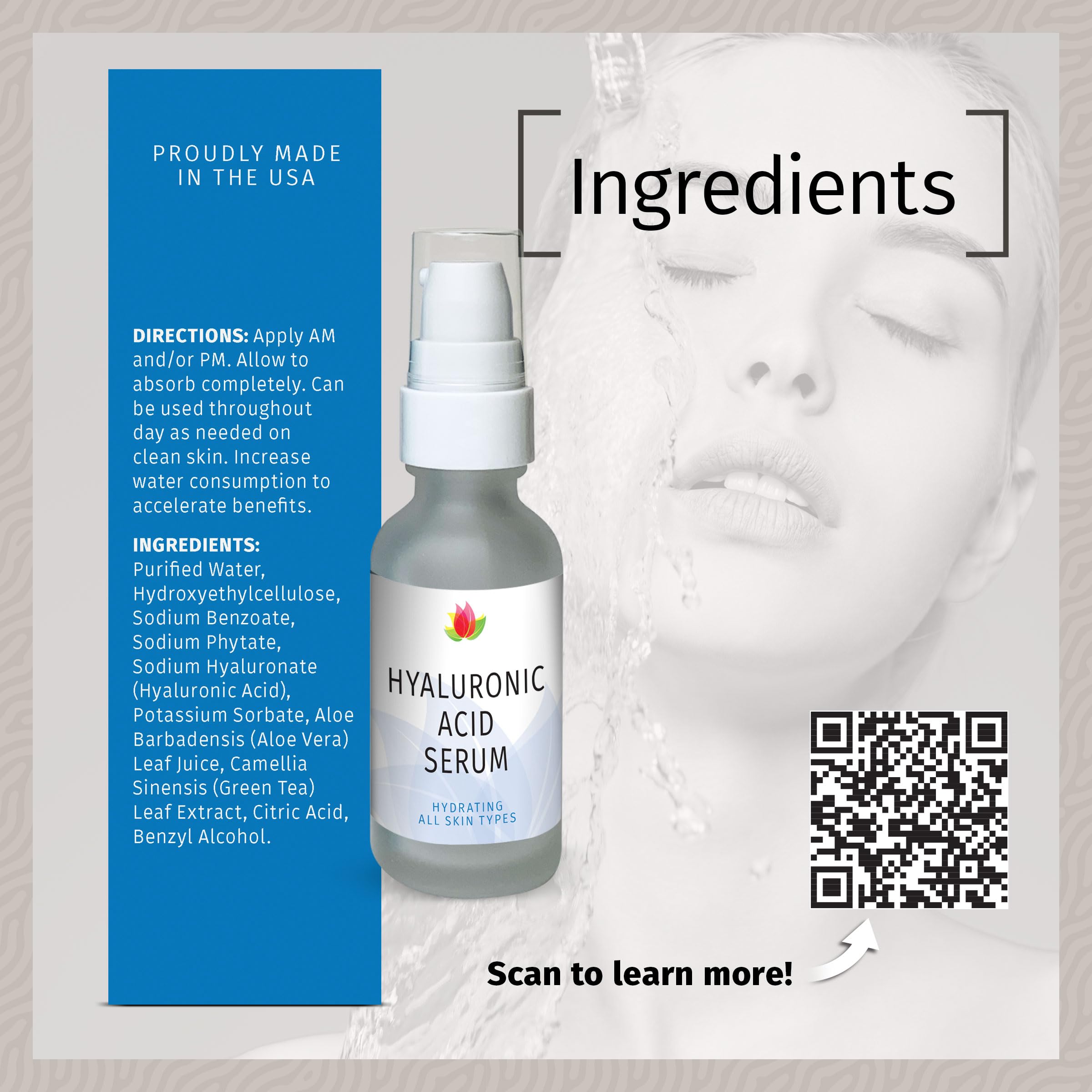 Peau nourrie et revitalisée après l’utilisation du sérum Reviva Labs.