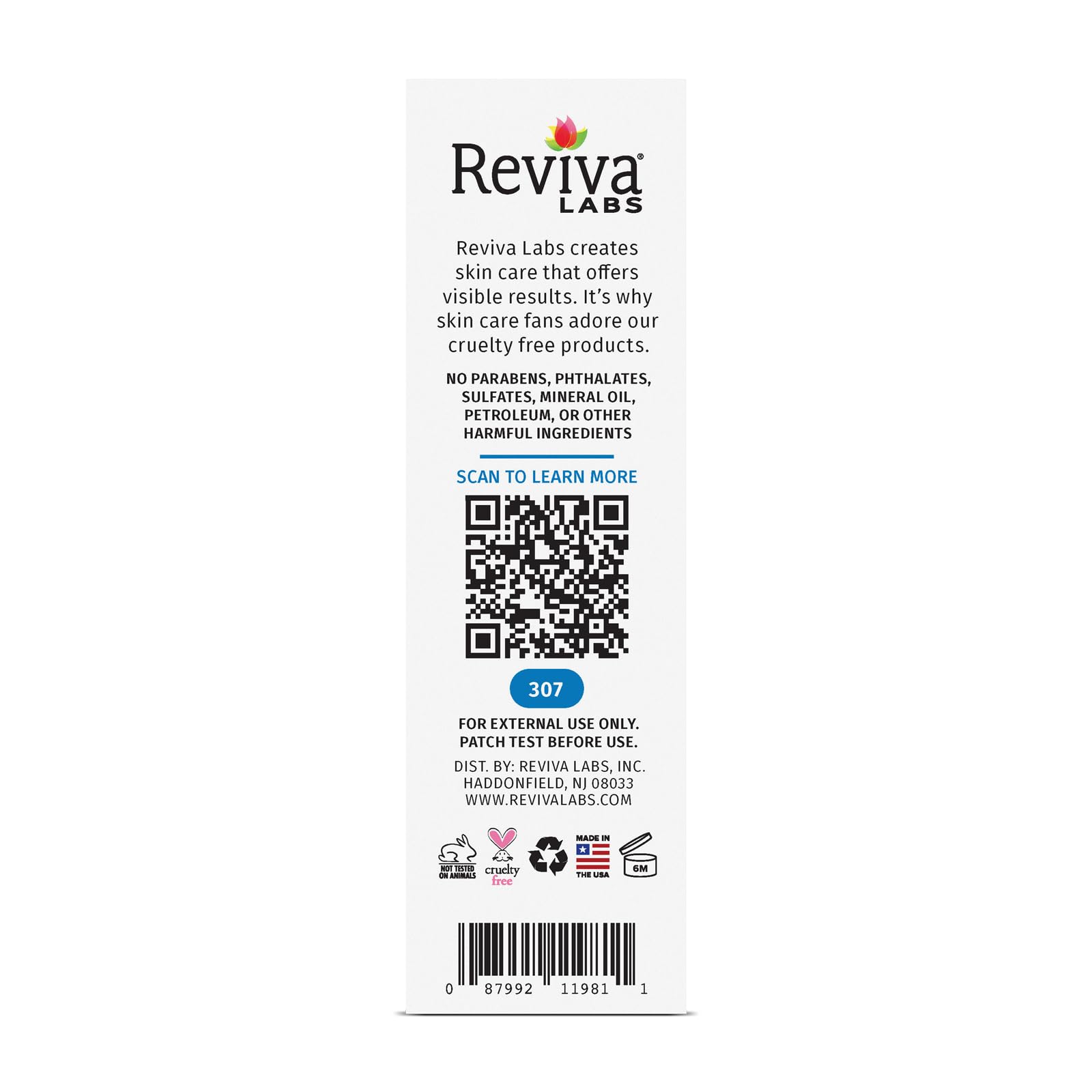 Texture soyeuse du sérum Reviva Labs, absorption rapide
