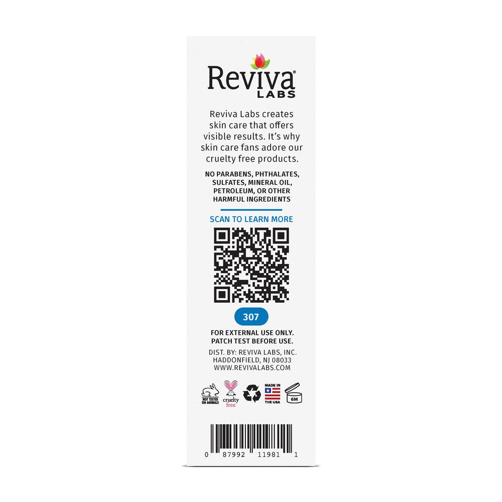 Texture soyeuse du sérum Reviva Labs, absorption rapide
