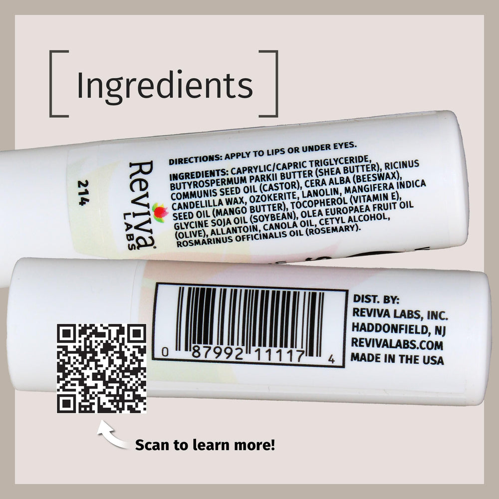 Stick Reviva Labs Vitamin E, usage quotidien pour hydratation légère et rapide.