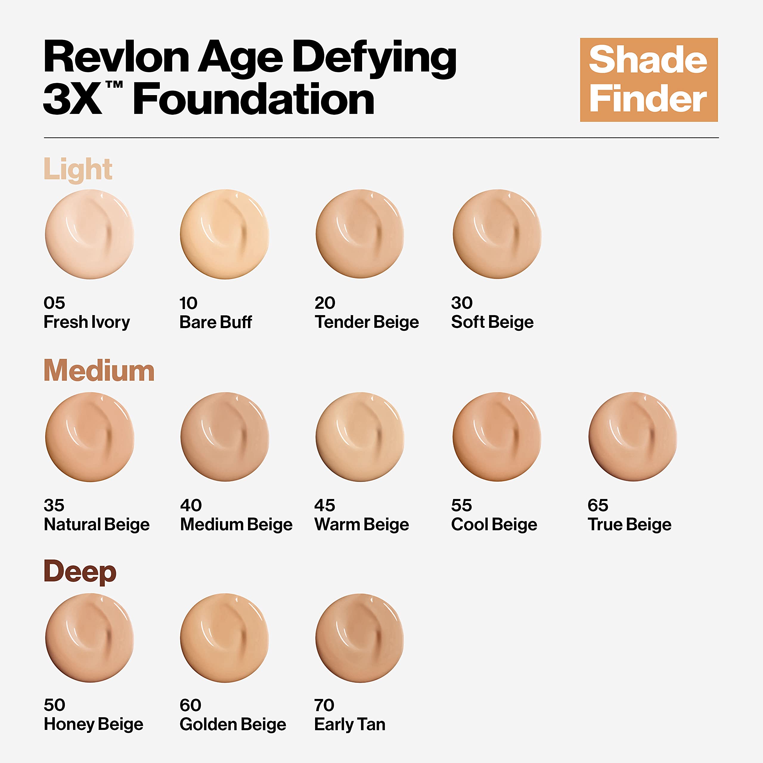 Emballage compact REVLON Age Defying 3X, idéal pour le sac.