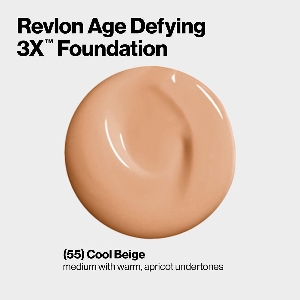 Peau hydratée grâce au fond REVLON Age Defying 3X.