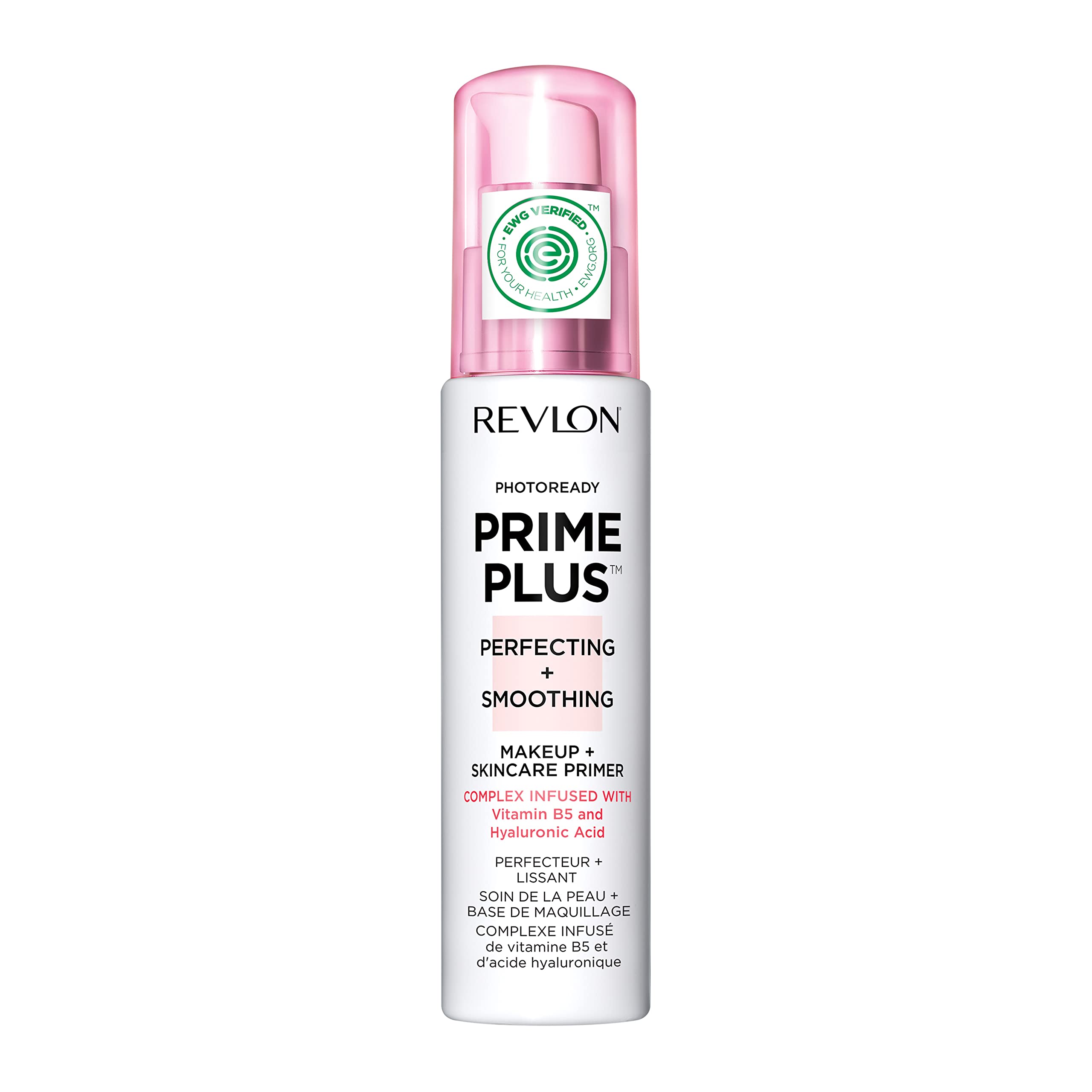 Base de maquillage hydratante Revlon avec acide hyaluronique pour lisser et préparer le maquillage.