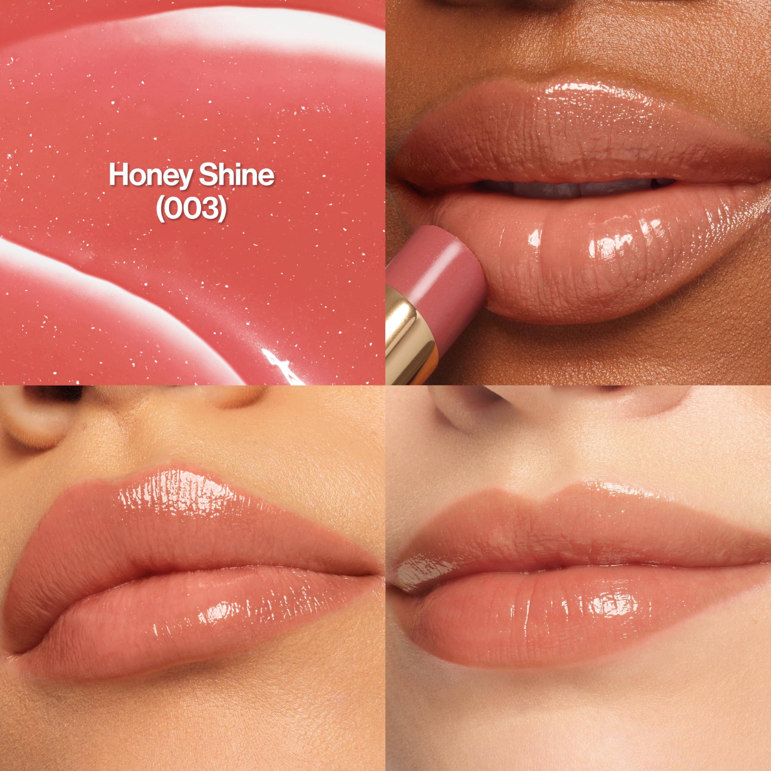 Lèvres REVLON Honey Shine glissent facilement avec confort durable.
