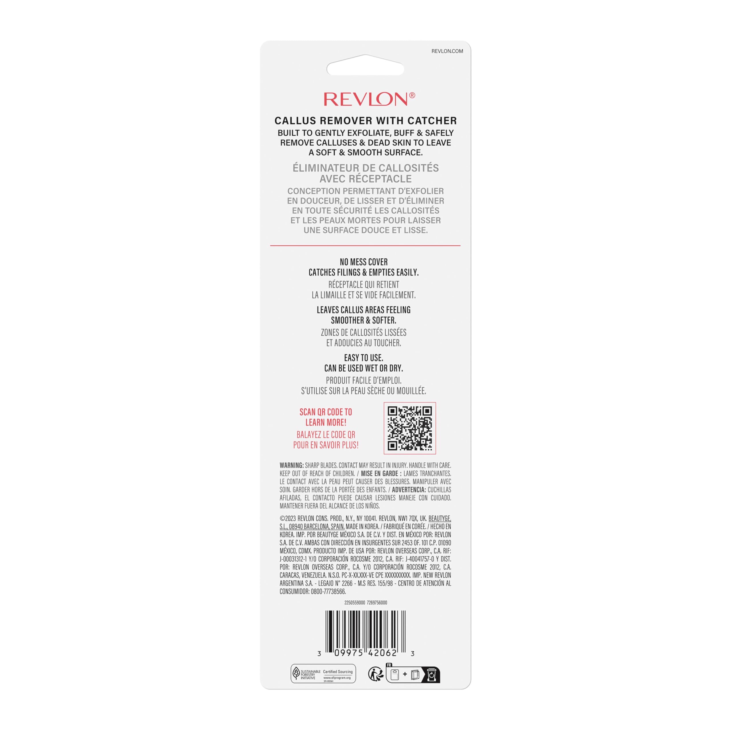REVLON Callus Remover outil pédicure compact et efficace.
