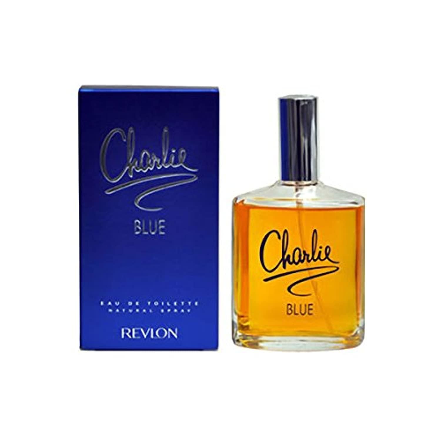 REVLON Charlie Blue Spray – bouteille bleue prête à l’usage quotidien.