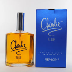 REVLON Charlie Blue Spray – pulvérisateur visible et diffusion légère.