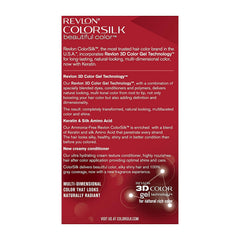 REVLON ColorSilk avant/après brun foncé pour comparaison visuelle.