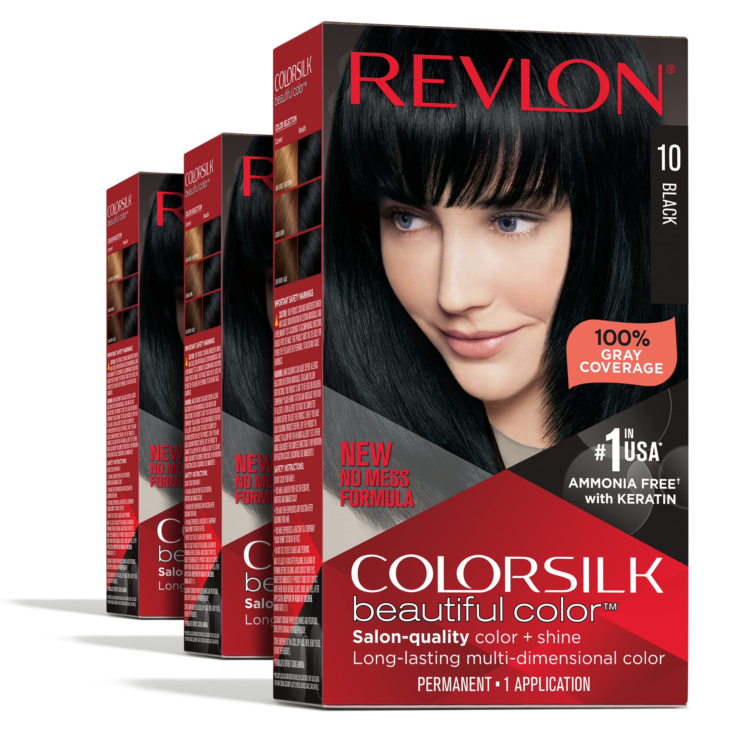 REVLON ColorSilk – bouteille colorant pour application précise et couverture grise