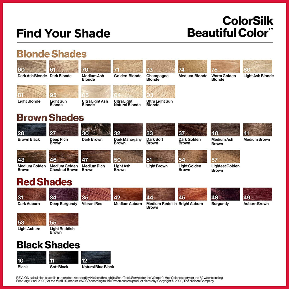 REVLON Colorsilk brillance naturelle: cheveux lisses et brillants.