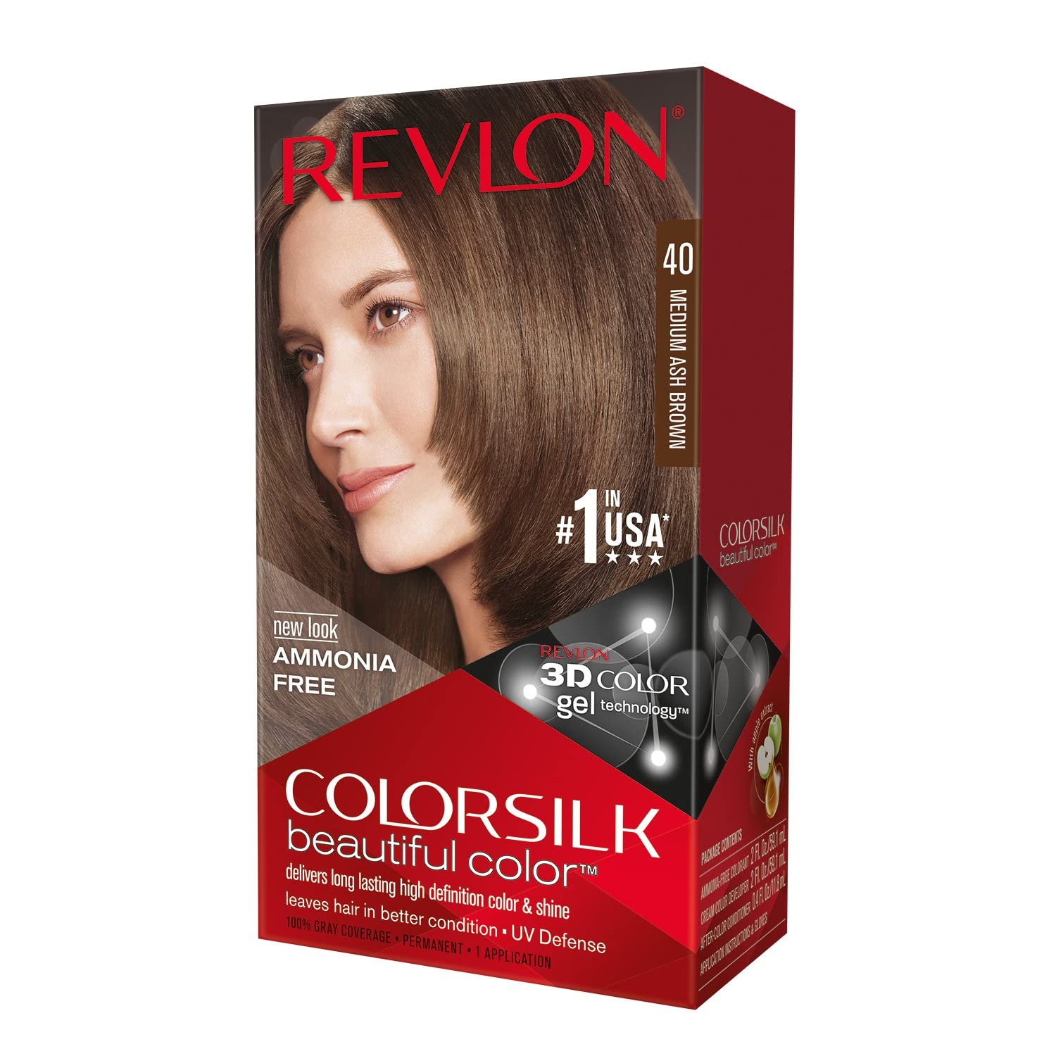 Coffret REVLON ColorSilk avec couleur naturelle Marron Cendré Moyen
