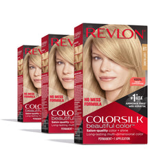 Revlon Colorsilk 81 Blond Clair, couleur éclatante et durable pour cheveux colorés