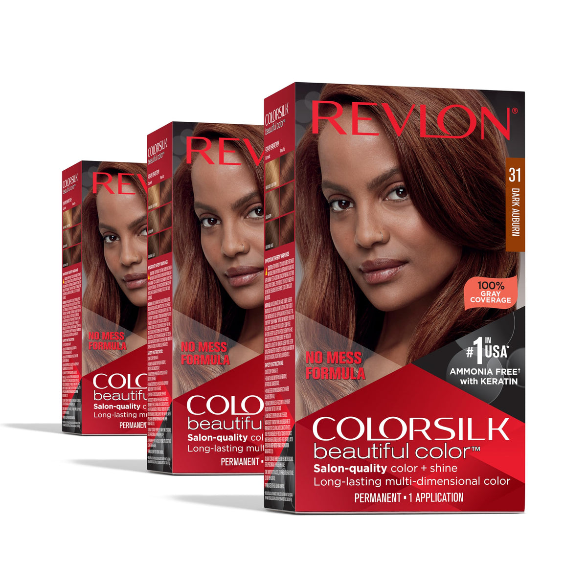 REVLON Colorsilk Coloration Permanente, bouteille, couleur riche et durable pour une application maison sans bavure.