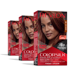 REVLON Colorsilk Coloration Permanente, bouteille, couleur riche et durable pour une application maison sans bavure.