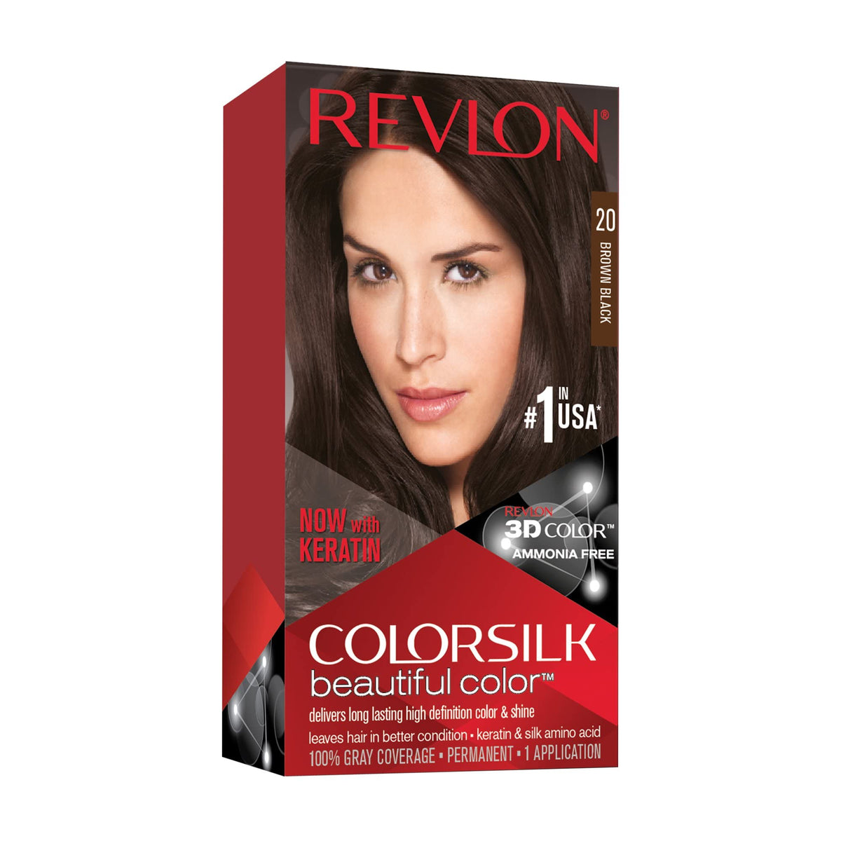 REVLON ColorSilk couleur brun-noir pack5 boîtes pour une couleur naturelle et durable