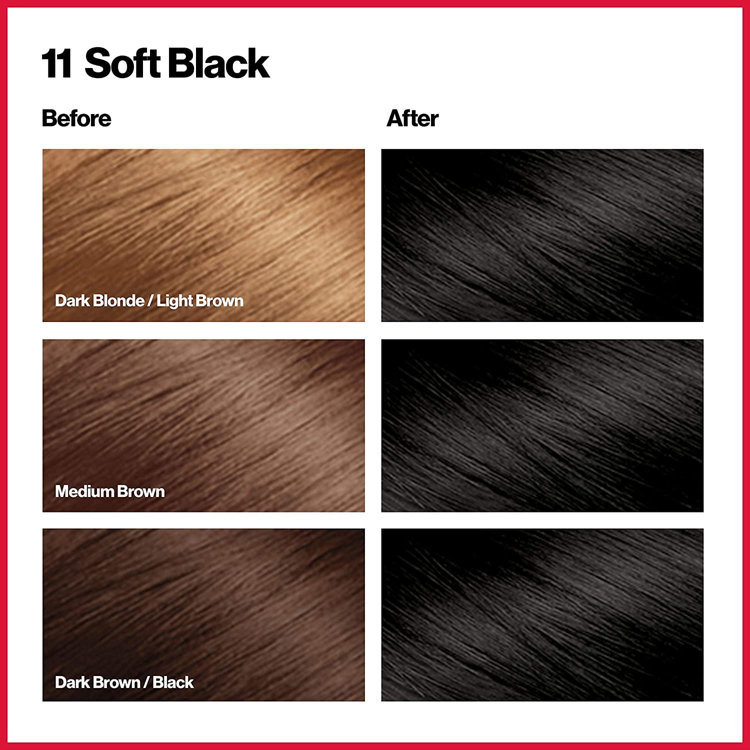 REVLON Colorsilk crème colorante avant-après: résultat naturel et multi-dimensionnel.