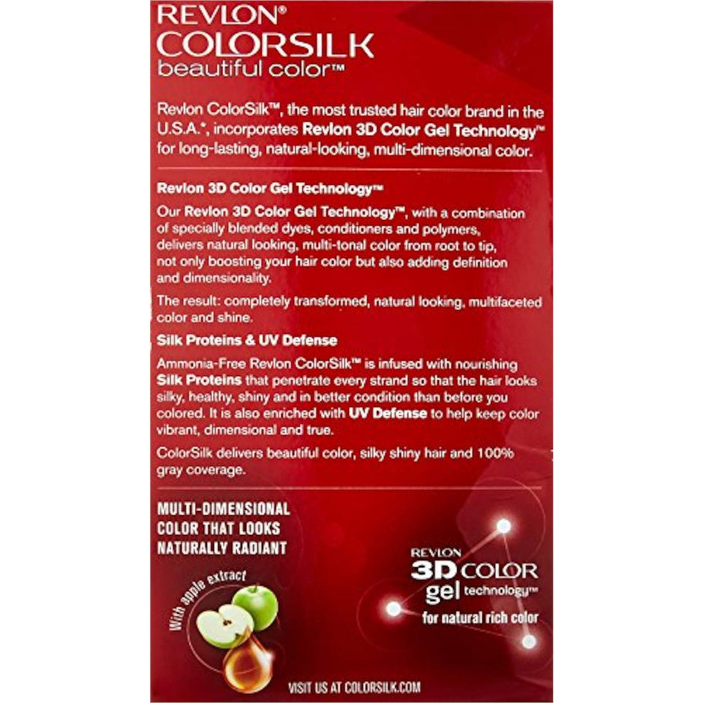 REVLON ColorSilk – Crème colorante nourrissante pour cheveux doux.