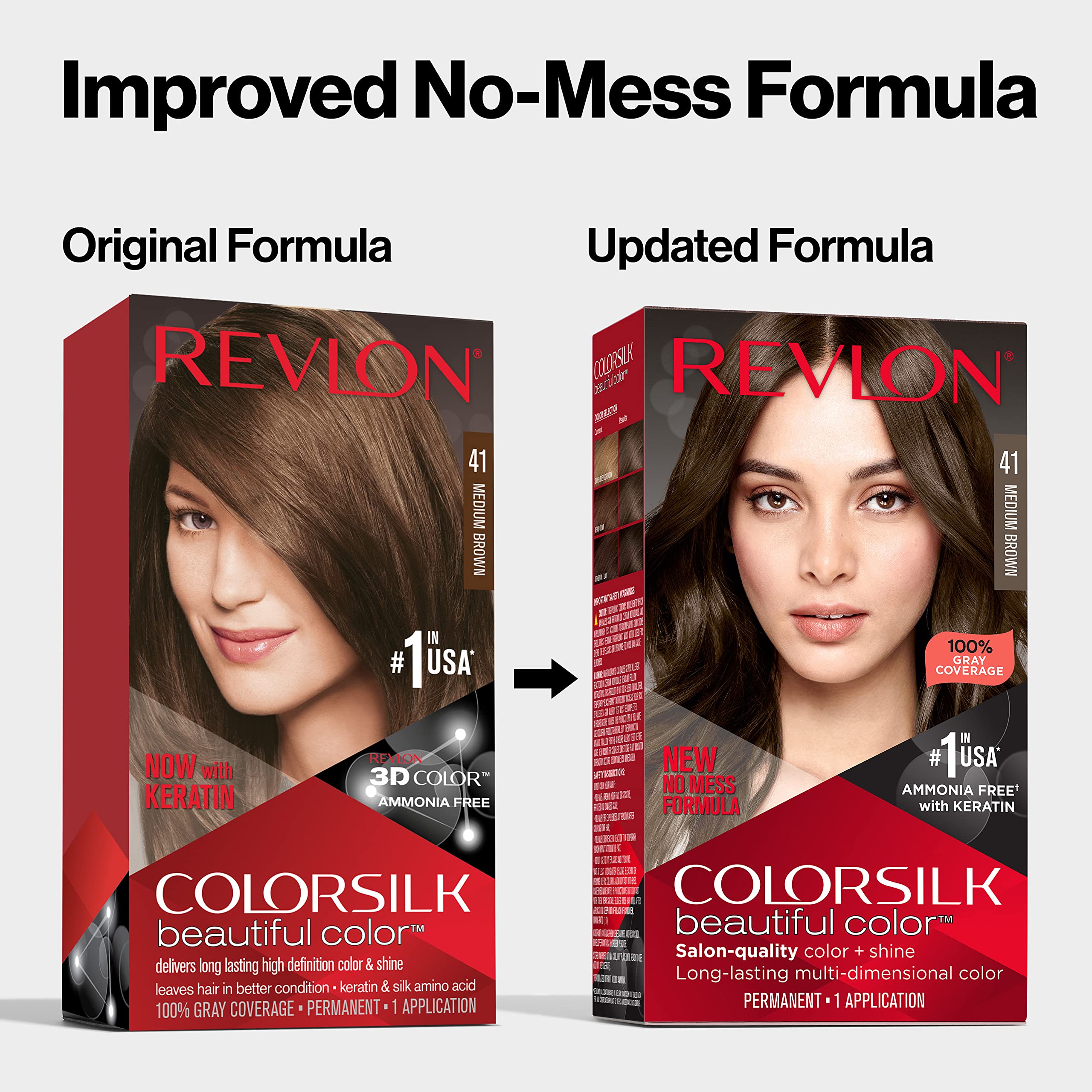 REVLON Colorsilk creme colorante texture onctueuse appliquée sur les cheveux