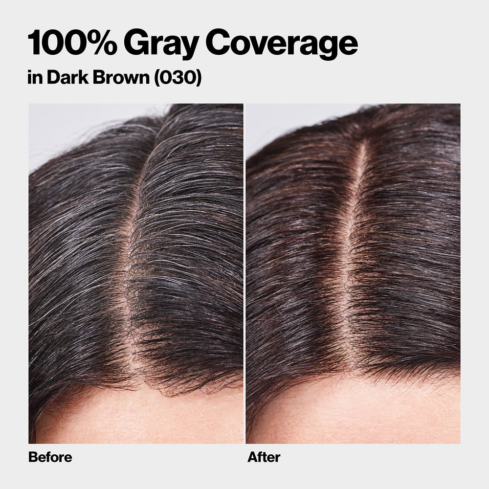 REVLON ColorSilk, couverture gris à 100 % pour un rendu uniforme.