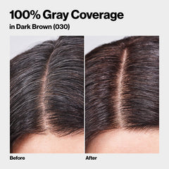 REVLON ColorSilk, couverture gris à 100 % pour un rendu uniforme.