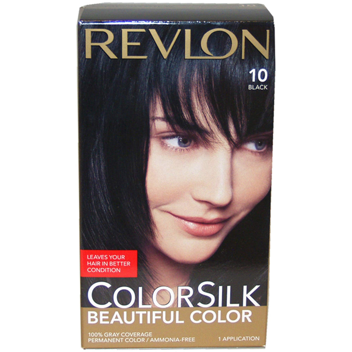 REVLON Colorsilk Noir – application facile pour une couleur homogène et durable.