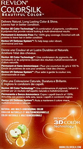 REVLON Colorsilk Noir – crème colorante offrant couverture 100 % des cheveux gris.