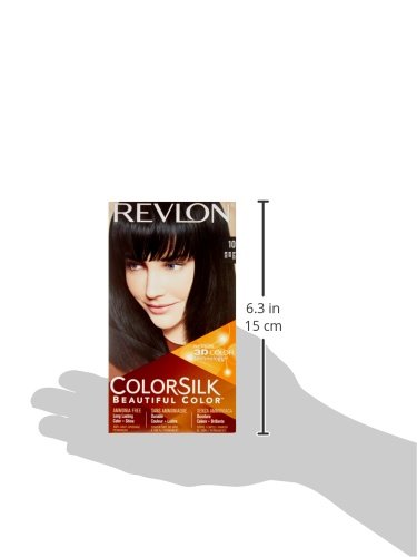 REVLON Colorsilk Noir – gel couleur 3D pour une teinte riche et uniforme.