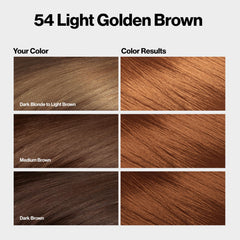 Revlon ColorSilk — échantillon teinte 54 clair doré pour visualiser le rendu.