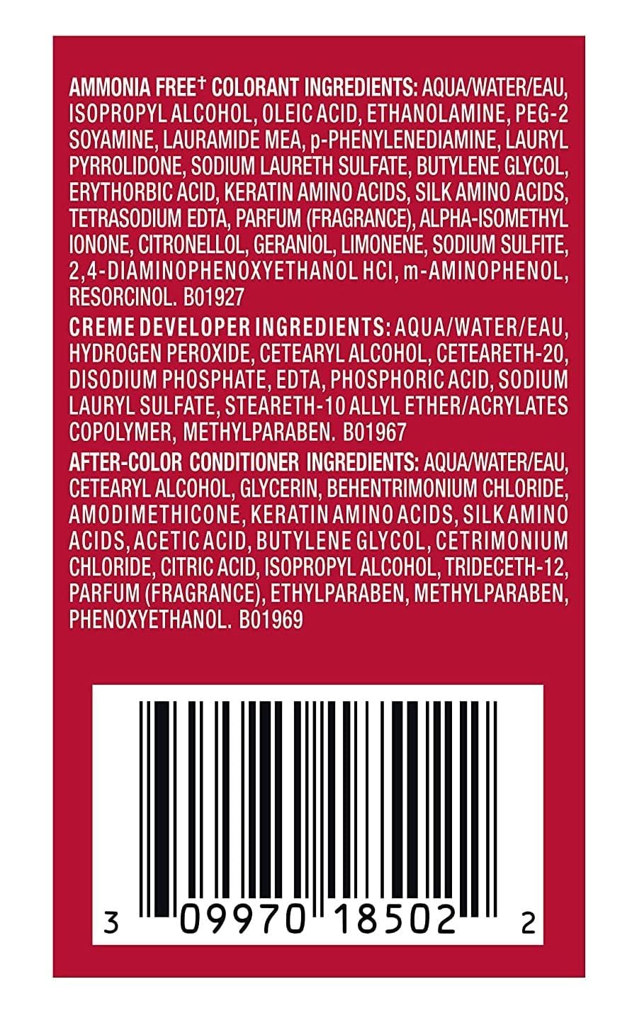 REVLON ColorSilk Résultat Noir Doux sur cheveux lustrés et vibrants après application.