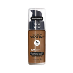 REVLON ColorStay: bouteille fond de teint fini mat Noisette, couvrance naturelle et longue tenue.
