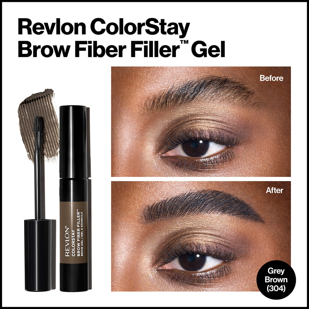REVLON ColorStay Brow Fiber Filler — applicateur brosse et peigne pour un lissage précis