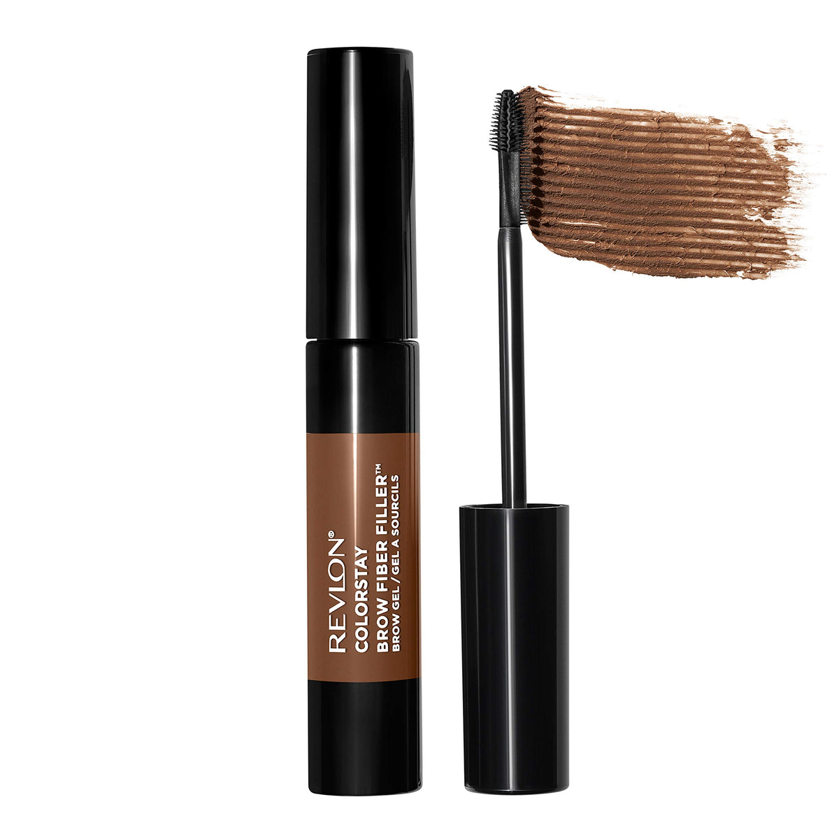 REVLON ColorStay Brow Fiber Filler – brosse 2-en-1 pour application précise.