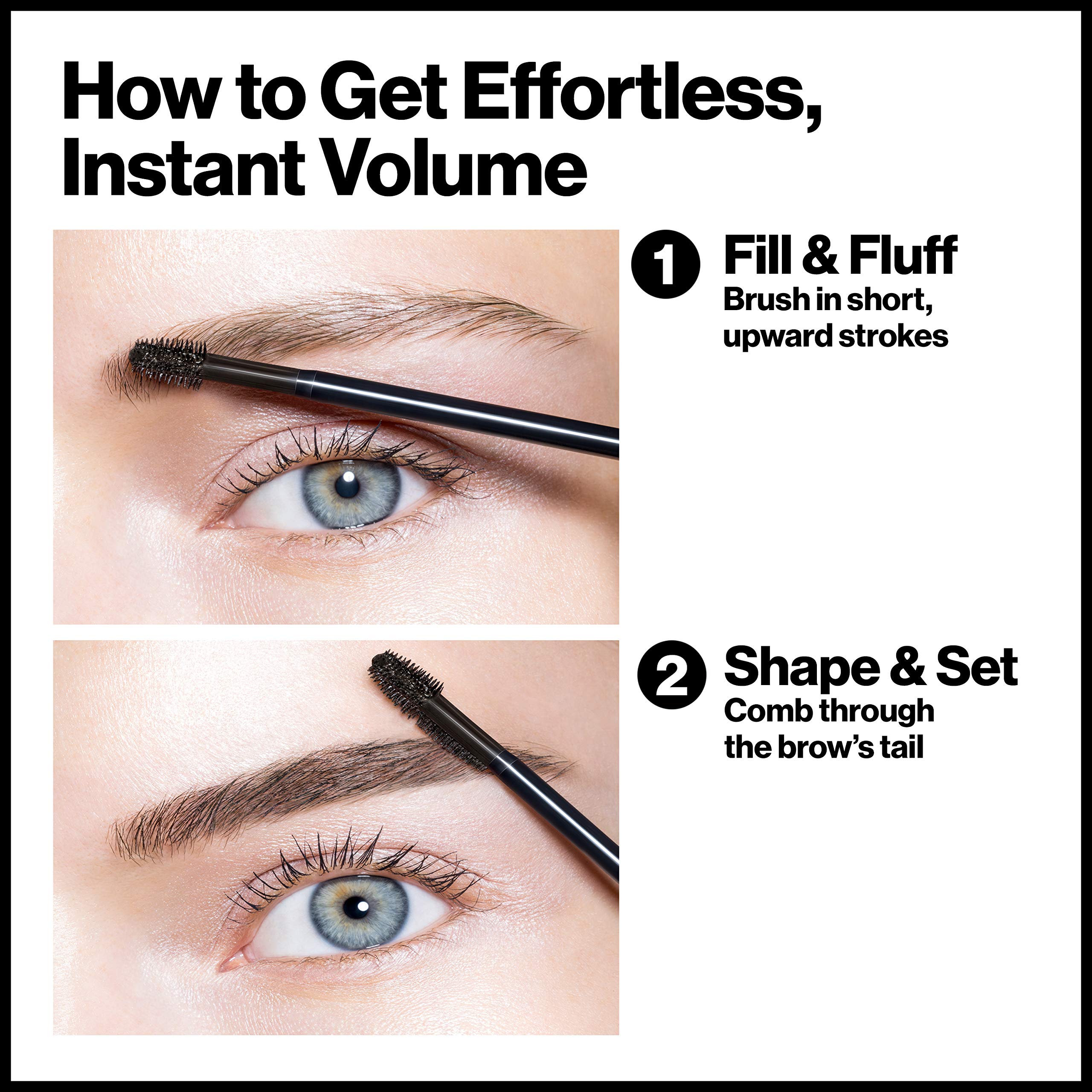 REVLON ColorStay Brow Fiber Filler – brosse et peigne 2-en-1 pour précision.