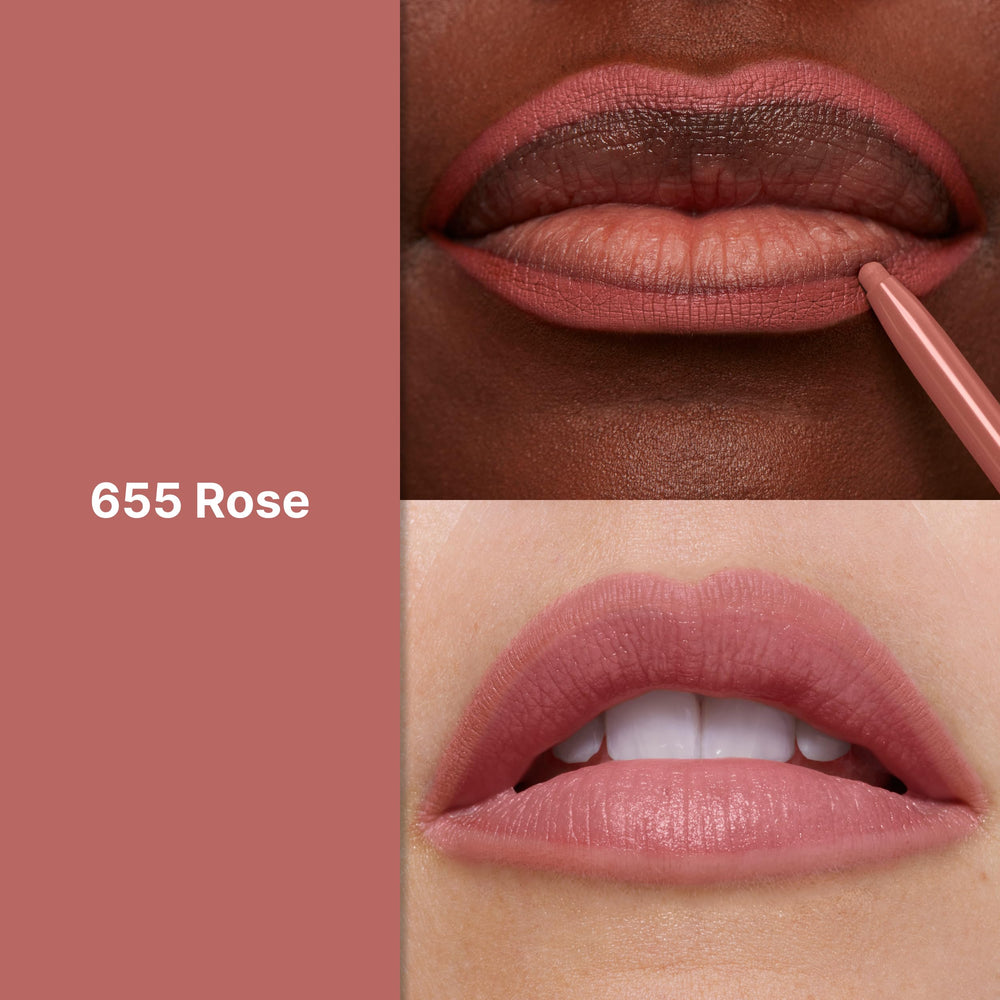 Contour des lèvres Rose avec tenue longue durée et précision.