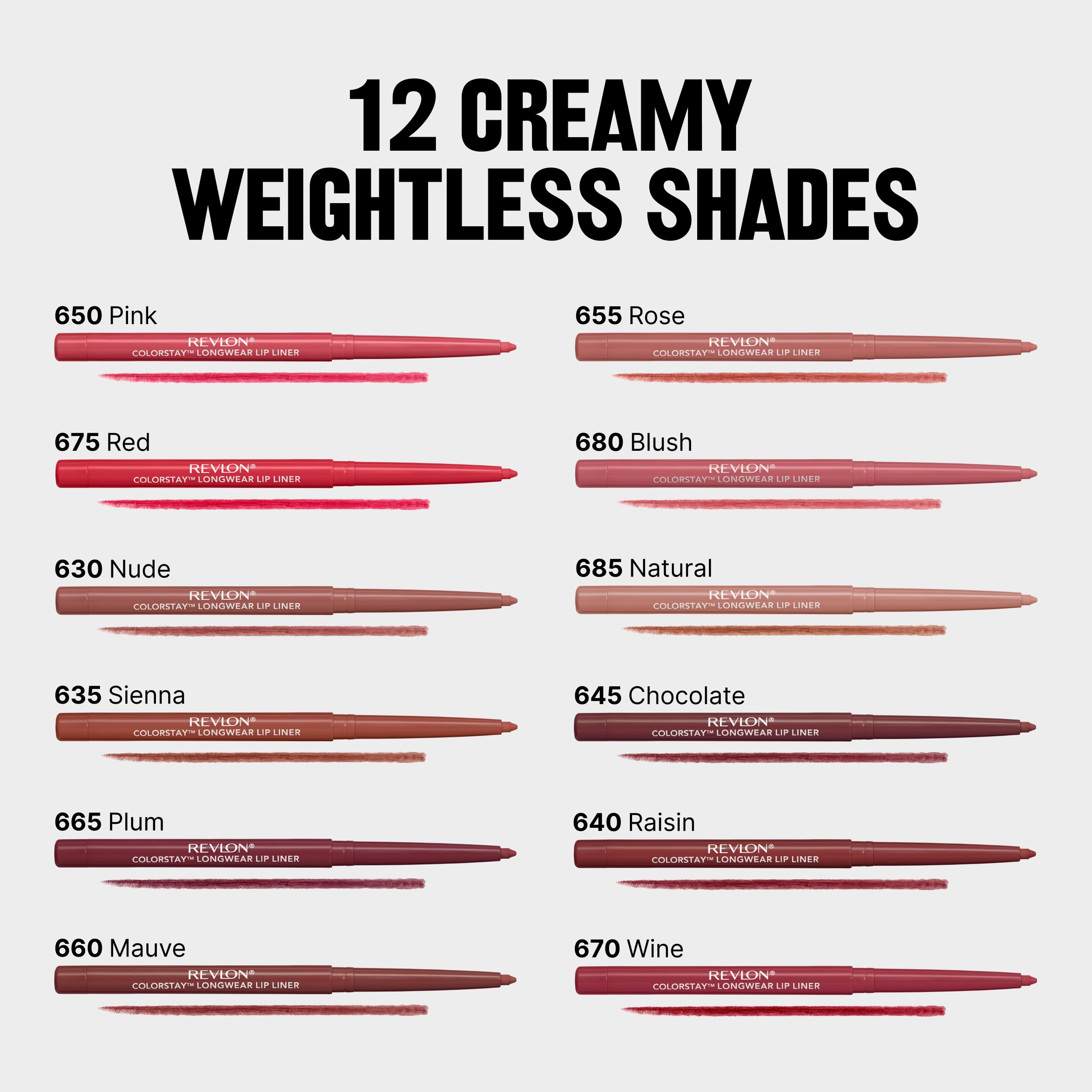 Revlon ColorStay Crayon Lèvres, contour net et douceur de la matière.